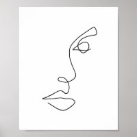 One Line Face Outline 3