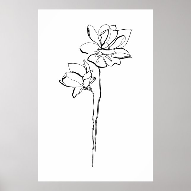 One Line Flower Poster (Front)