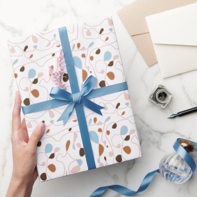 One Line Pattern Line Art Wrapping Paper (Gifting)