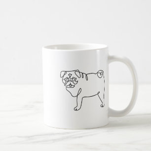 One Line Pug Tattoo _1  Coffee Mug