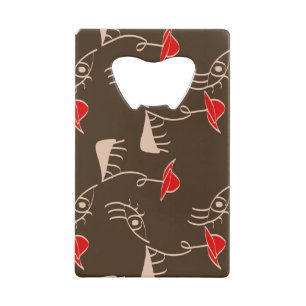 One-line woman face: abstract pattern.