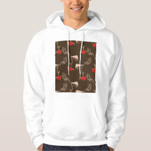 One-line woman face: abstract pattern. hoodie