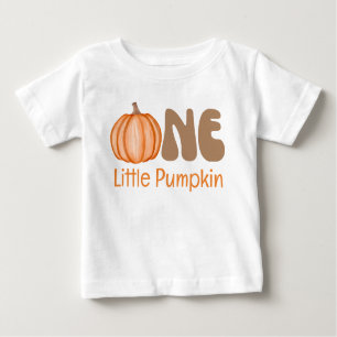 One Little Pumpkin Baby's 1st Birthday Baby T-Shirt
