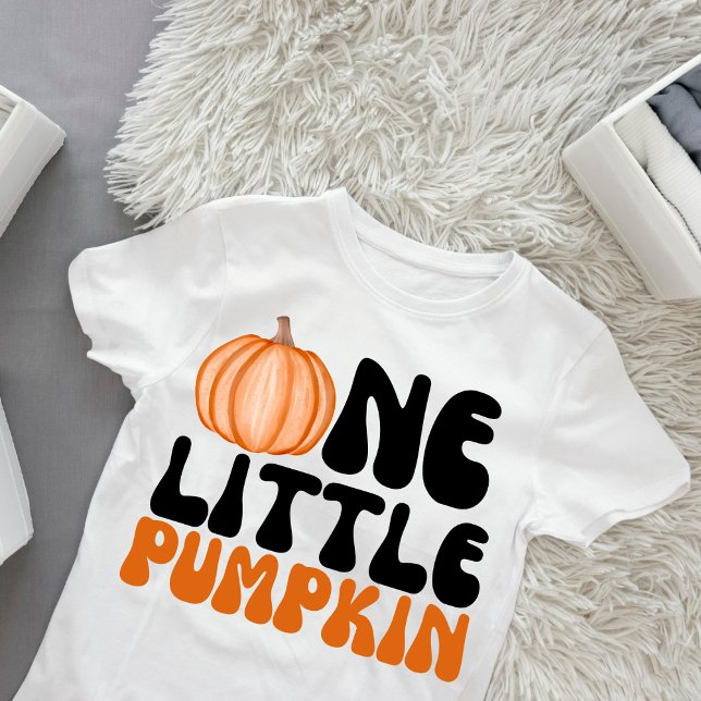 One Little Pumpkin Baby's 1st Birthday Baby T-Shirt (Creator Uploaded)