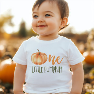 One Little Pumpkin Baby's 1st Birthday Baby T-Shirt