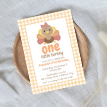 One Little Turkey Girl's First Birthday Party