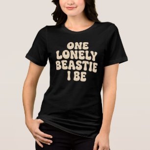 One Lonely Beastie Be Vintage 70s 80s Style Rétro  Tri-Blend Shirt
