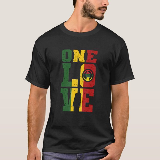 One Love And One Heart Culture Tradition Reggae T-Shirt (Front)