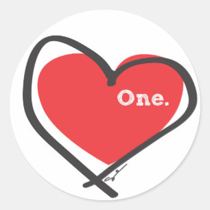 One Love Classic Round Sticker