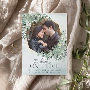 One Love Eucalyptus Photo Engagement Announcement