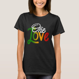 One Love Heart Rasta Reggae Roots Clothing T Peac T-Shirt