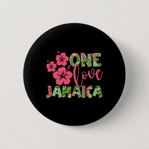 One Love Jamaica 2025 Caribbean Vacation Theme Fam 6 Cm Round Badge