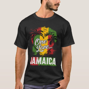 One Love Jamaica 2025 Hibiscus Flower Caribbean Va T-Shirt