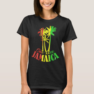 One Love Jamaica Caribbean Vacation Reggea Feel Va T-Shirt