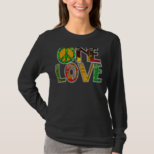 One Love Jamaica Rasta Reggae Peace Black History T-Shirt