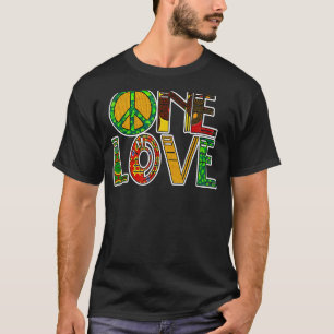 One Love Jamaica Rasta Reggae Peace Black History T-Shirt