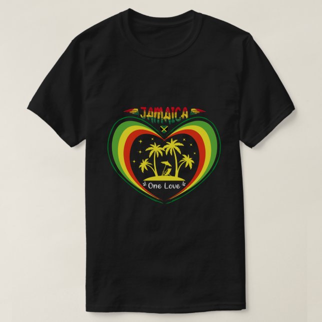 One Love Jamaica Shirt- Jamaica Pride  T-Shirt (Design Front)