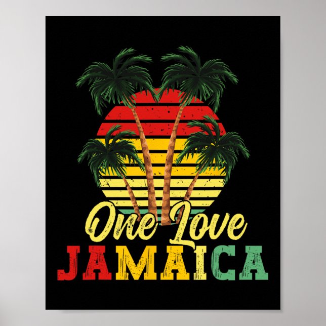 One Love Jamaica Summer Family Vacation Jamaican R Poster (Front)
