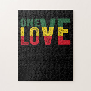 One Love Jamaican Rasta Reggae Jigsaw Puzzle
