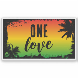 One Love Jamaican Rasta Tropical Peace