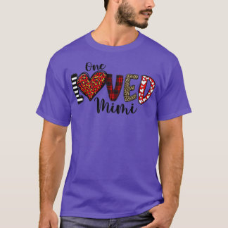 One Love Mimi Mum Love heart Valentines Day Mother T-Shirt