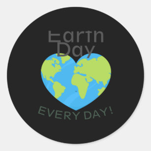 One Love One Earth Earth Day Save Our Planet T Shi Classic Round Sticker