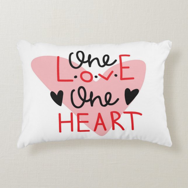 One Love One Heart Decorative Cushion (Front)