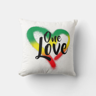 One Love One Heart Reggae Vibes Cushion
