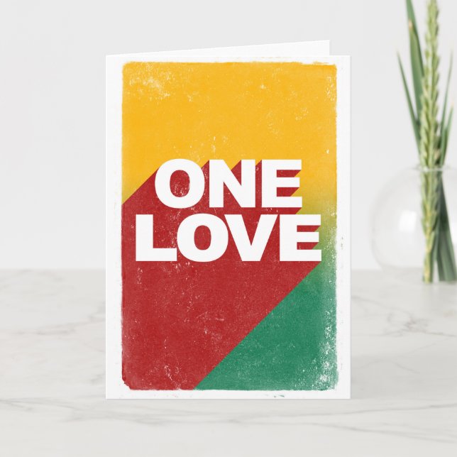 One Love Poster Holiday Card (Front)