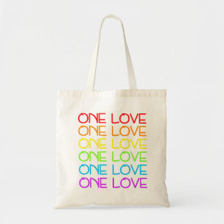 One Love Rainbow Pride Tote Bag