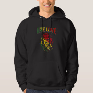 One Love Rasta Lion Jamaican Pride Reggae African Hoodie