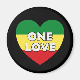 One Love Rasta Reggae Magnet