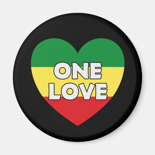 One Love Rasta Reggae Magnet (Front)