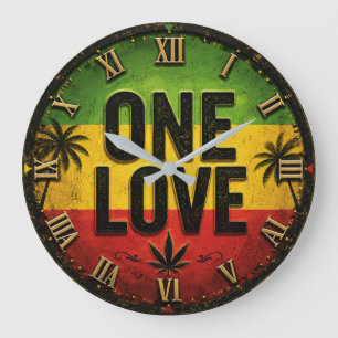 One Love Regga Large Clock