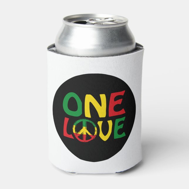 One Love, Reggae design Can Cooler (Can Front)