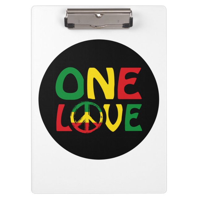 One Love, Reggae design Clipboard (Front)