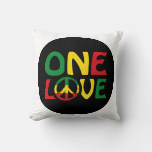 One Love, Reggae design Cushion