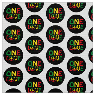 One Love, Reggae design Fabric