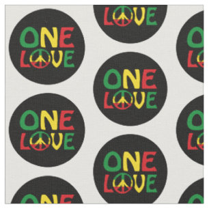 One Love, Reggae design Fabric