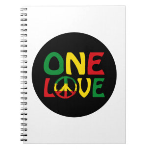 One Love, Reggae design Notebook