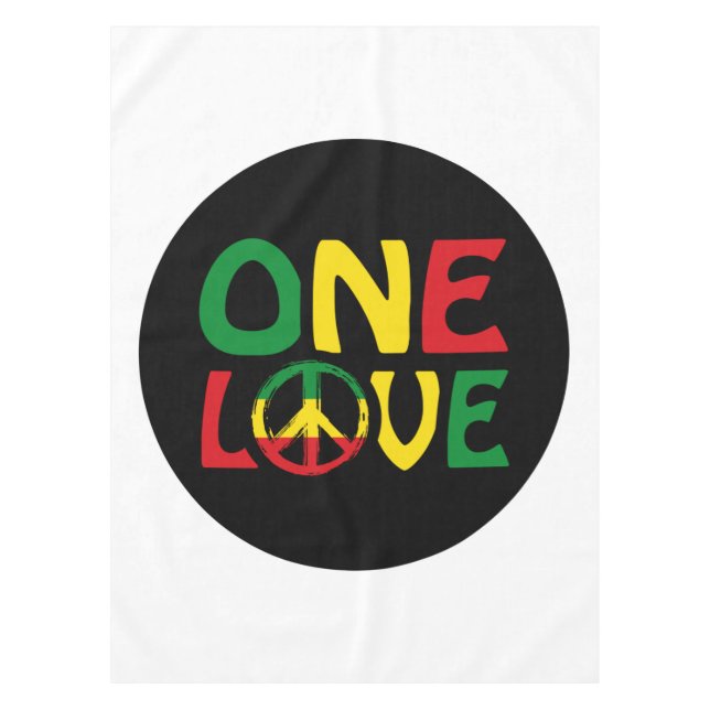 One Love, Reggae design Tablecloth (Front)