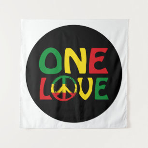 One Love, Reggae design Tapestry