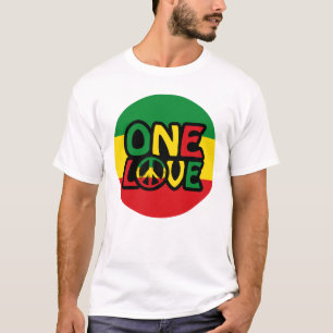 One Love, Reggae design with reggae colors T-Shirt