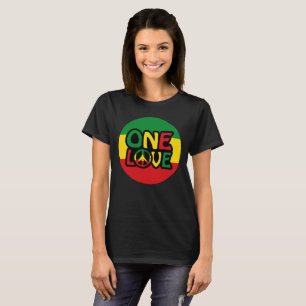 One Love, Reggae design with reggae colors T-Shirt