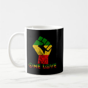 One Love Reggae Fist Rasta Reggae Music Jamaica Ra Coffee Mug
