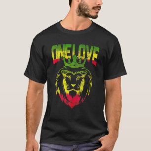 One Love Reggae Lion Rastafarian Symbol Jamaican A T-Shirt