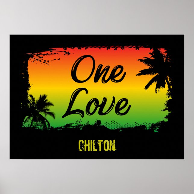 One Love Respect Unity and Inclusion Jamaican Poster (Front)