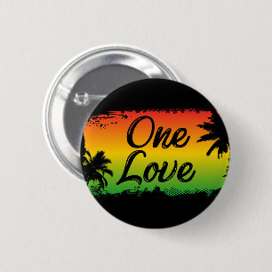 One Love Unity and Respect for Everyone Rasta 6 Cm Round Badge