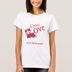 One Love with Fleur De Lis Basic Shirt for Female