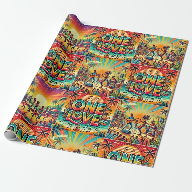 One love wrapping paper (Unrolled)